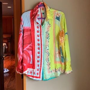 Farm Rio NWT mixed floral print blouse